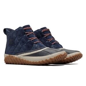 Sorel Out 'N About Plus Duck Boots Women's Blue Quilted Bootie Ankle Fits‎ 8.5-9